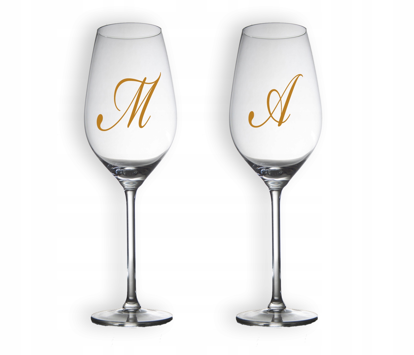 NAKLEJKA NAKLEJKI NA ŚLUB INICJAŁY PARY MŁODEJ NA KIELISZKI DEKORACJE STOŁU