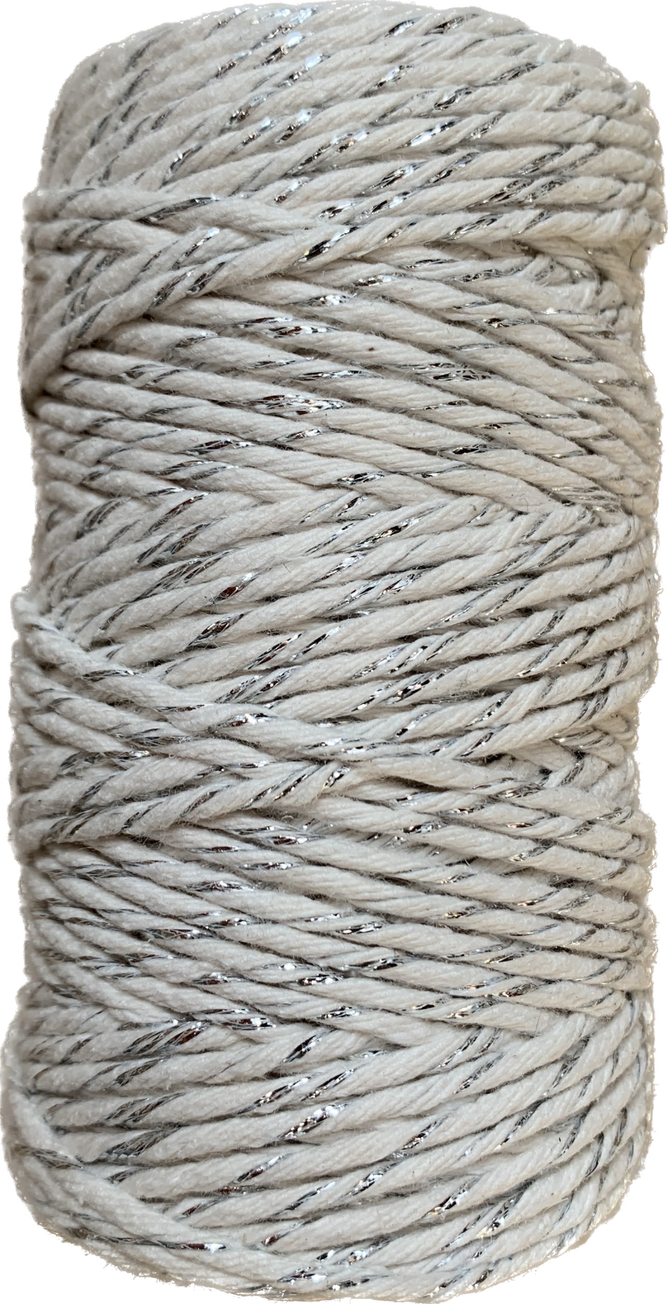 Sznurek Bawełniany Ecru Srebrna Nitka 2mm 60m