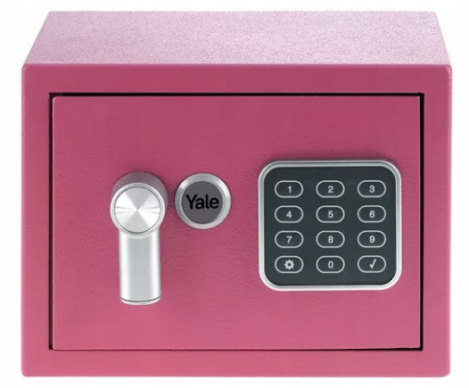 Yale Sejf YSV/170/DB1 Value Biuro Dom Firma Hotel Różowy/pink