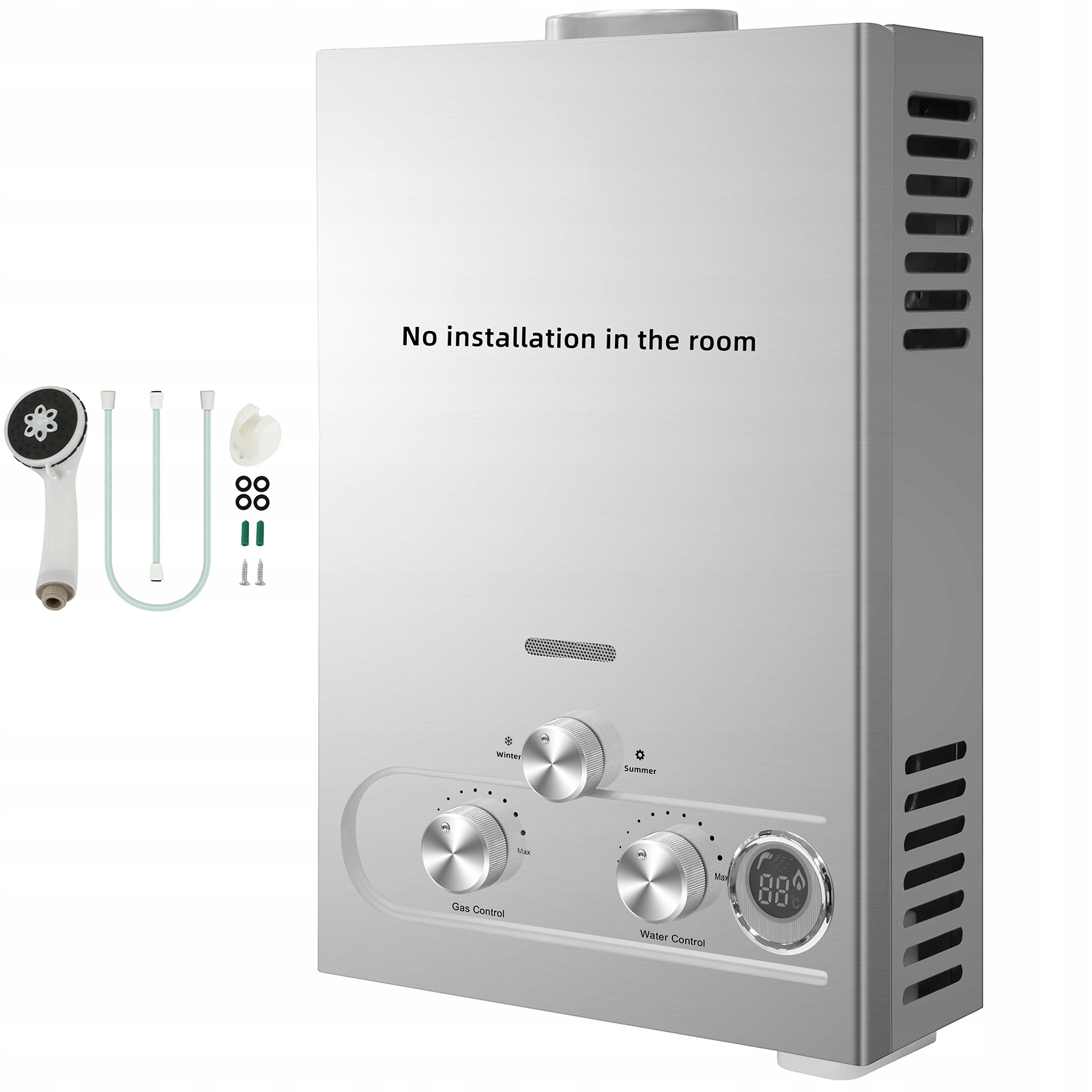 Průtokový ohřívač vody, plynový kotel 8L propan/butan/LPG, 16 kW