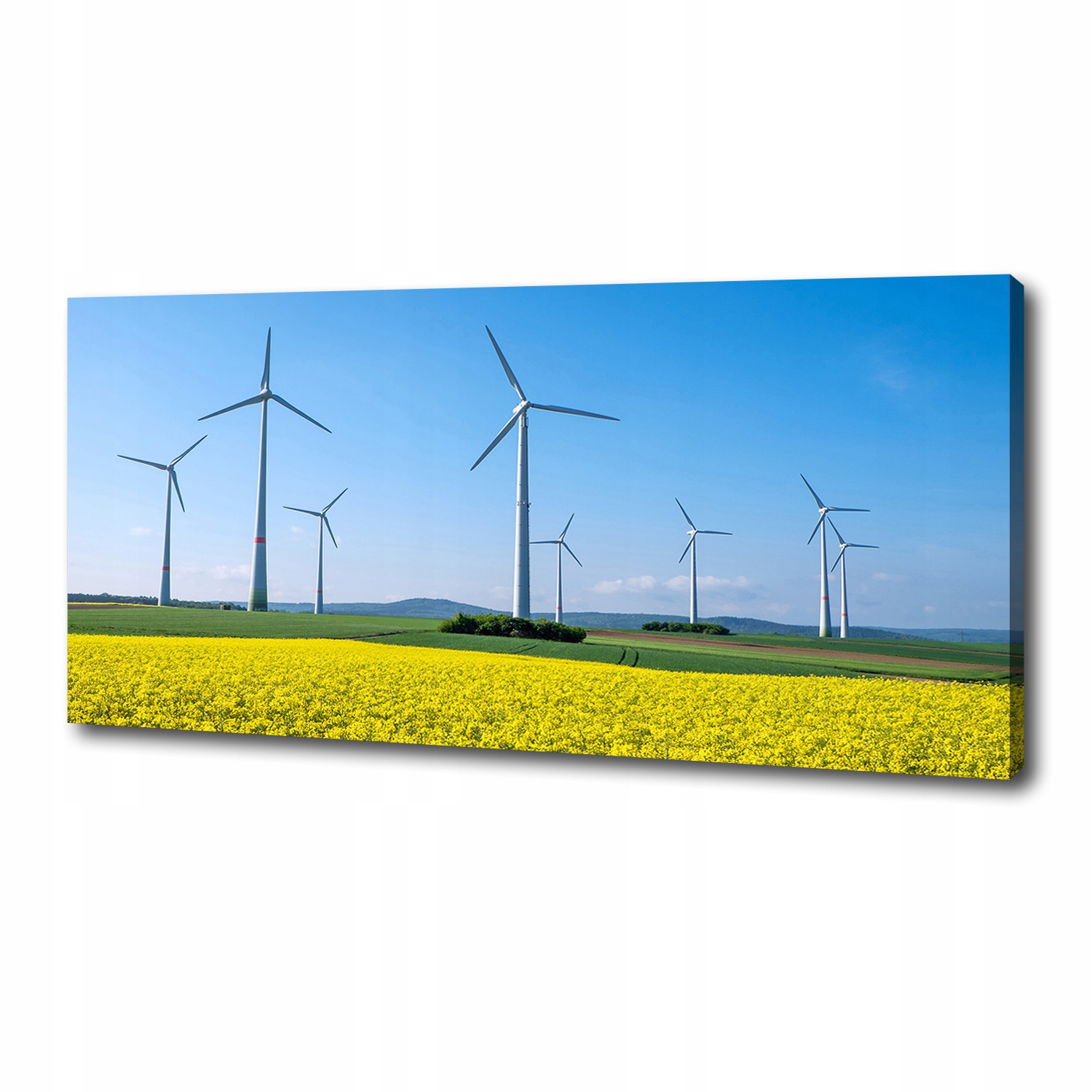 

Foto obraz na płótnie Wiatraki na polu 125x50 cm