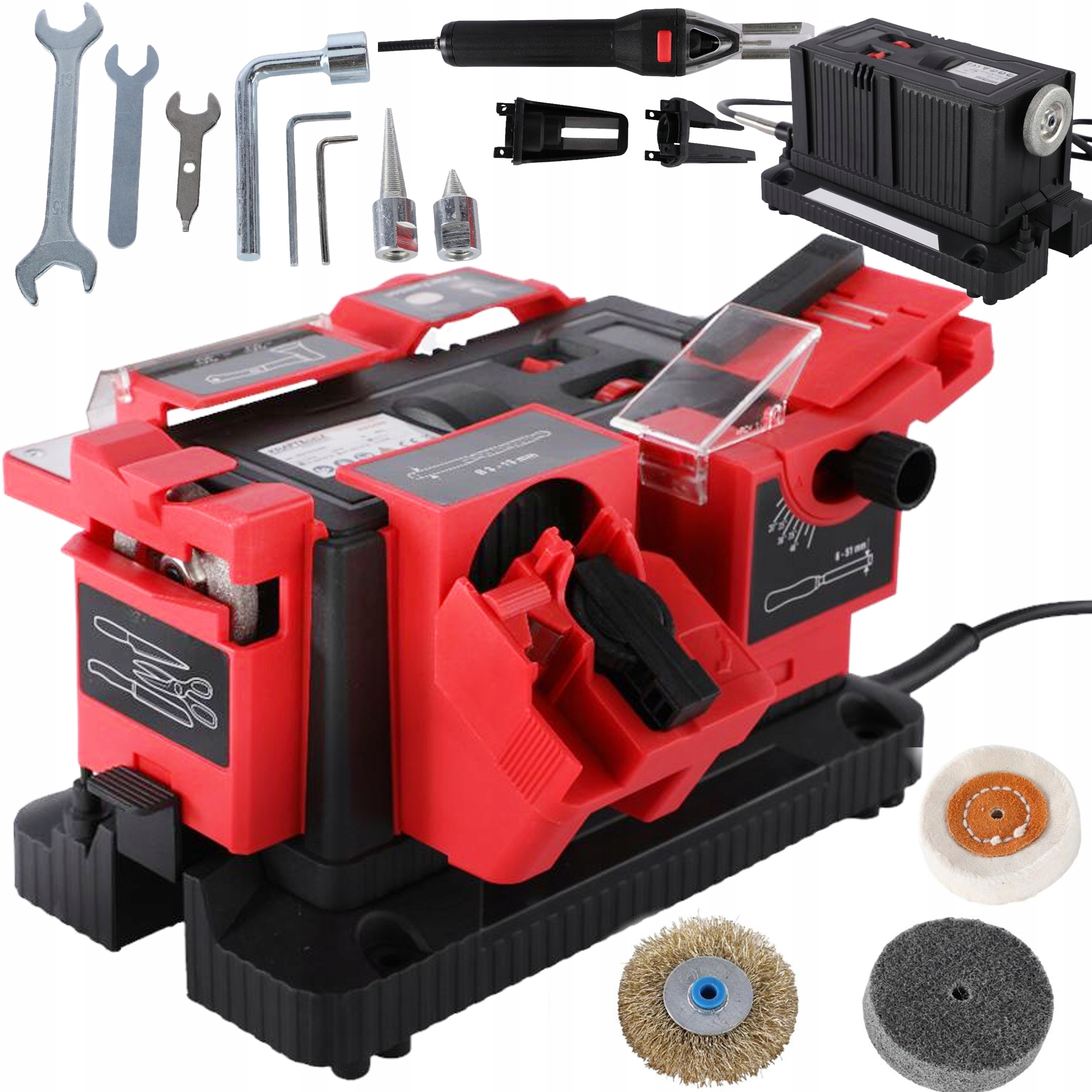 Multi Brousek Multifunkční Na Nože Vrtáků Hoblík 8V1 220W