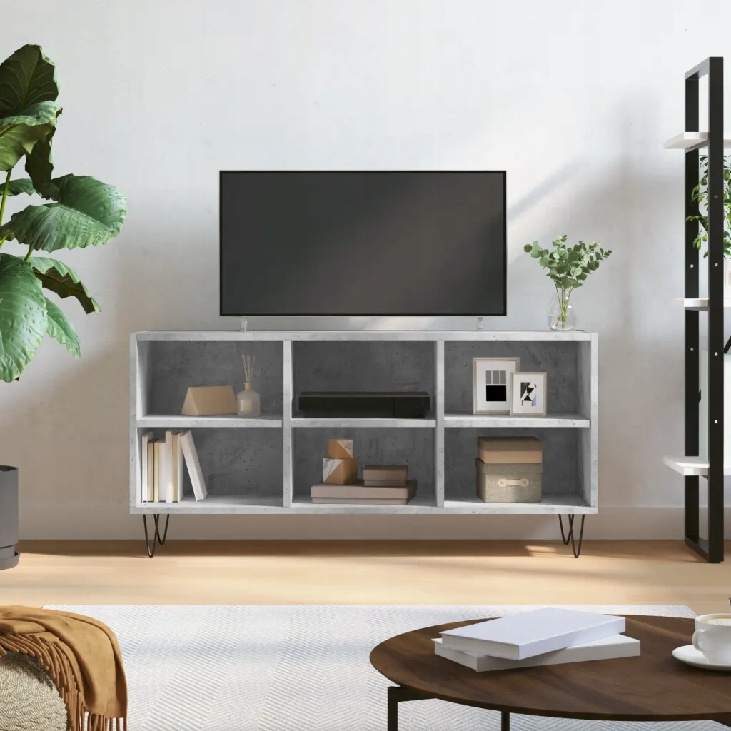 vidaXL Szafka pod Tv, szarość betonu, 103,5x30x50 cm