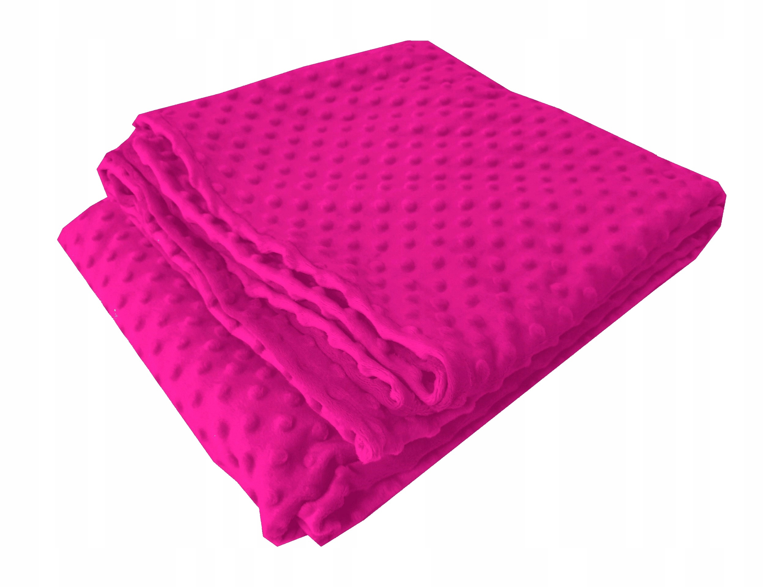 Koc Minky 140x200 Polar kuličky přehoz pléd Fuchsie růžová měkký Teplý