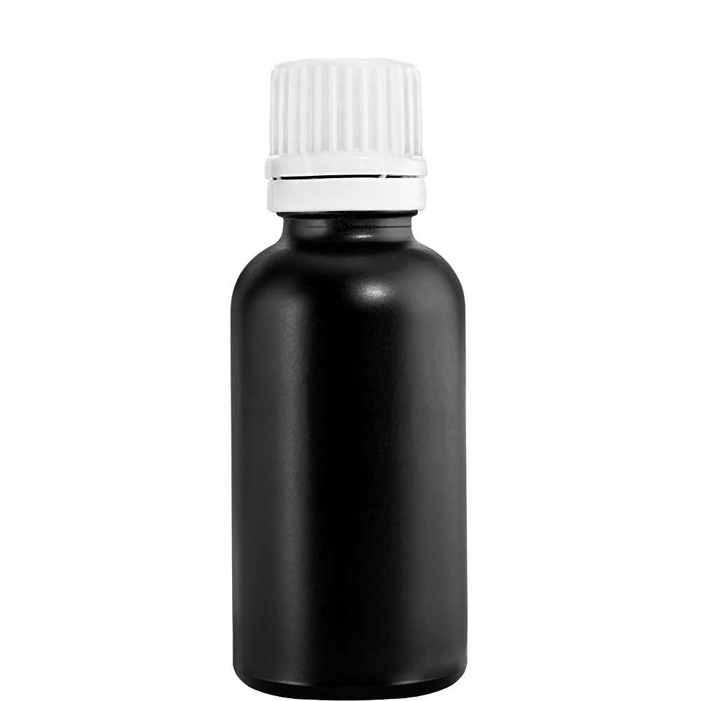 

Butelka 50ml Czarna Matowa z kroplomierzem białym