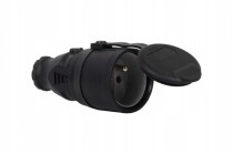 Gniazdo gumowe 16A IP44 NOVA czarne