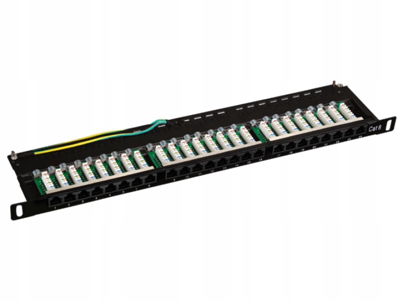 Patch panel Alantec PK029 czarny 24 porty 0,5U