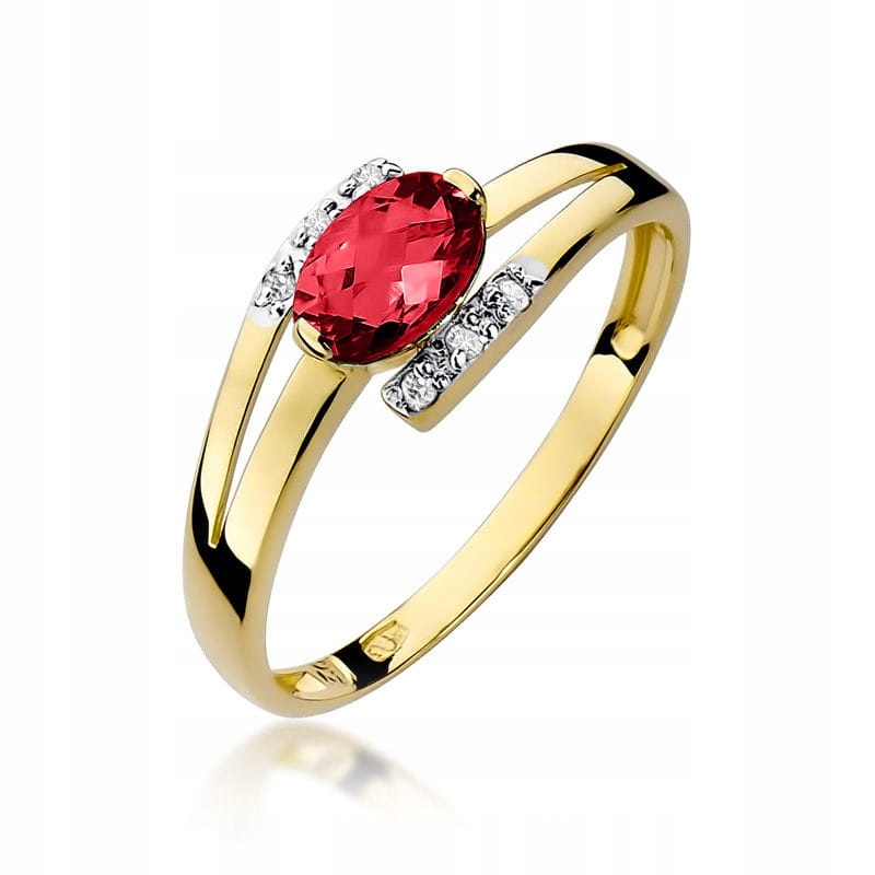 Zlatý Prstýnek 585 Rubín 0,60 ct