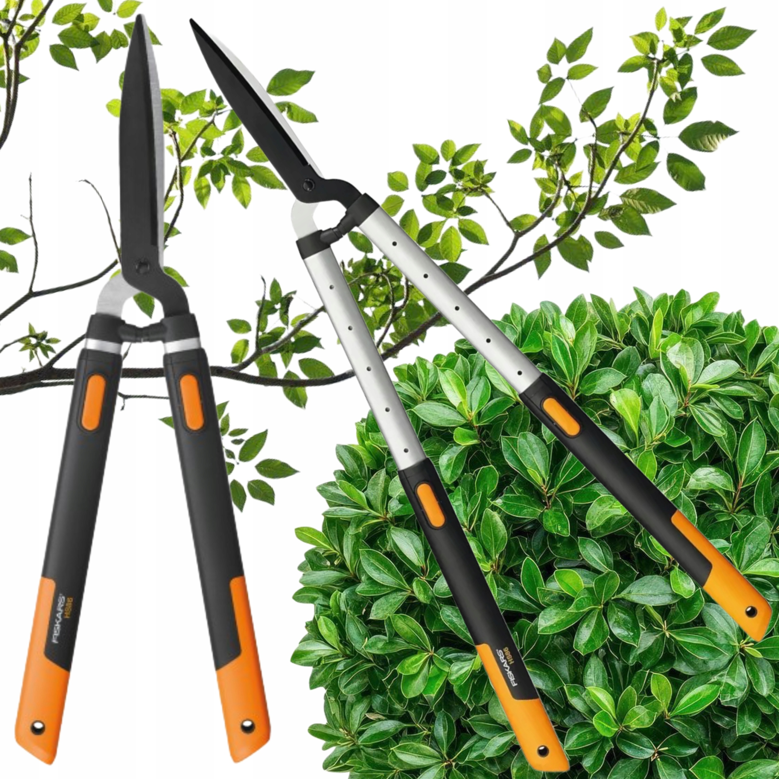 Fiskars HS86 Smartfit Teleskopické Nožnice Na Živý Plot Nastaviteľné 93 CM