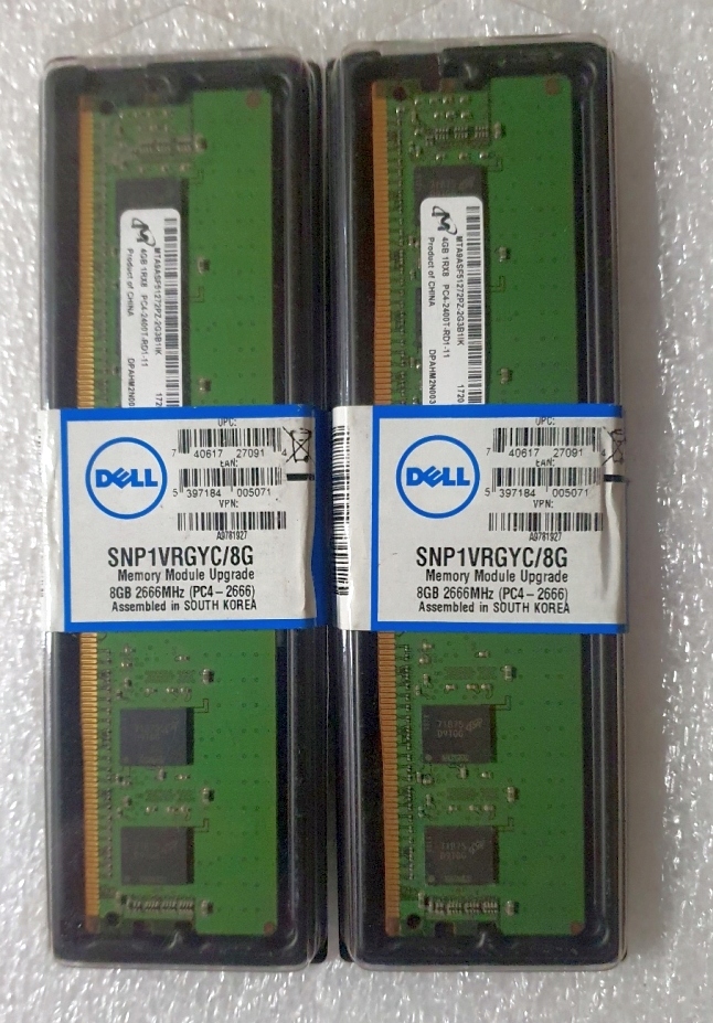 8 Gb PC4-2666V pro Dell generace 13/14 R740 R730 T640 atd new in box