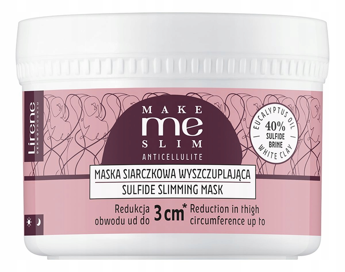 LIRENE Make Me Slim Anticellulite maska do ciała wyszczuplająca siarczkowa