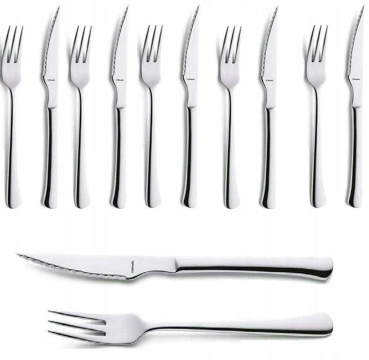 AMEFA 12 SZTUĆCE KOMPLET CHULETERO PIZZA STEK GRILL KOMPLET DLA 6 OSÓB Kod producenta ZESTAW 6 OSÓB OSTRE PIŁKA STEKI GRILLOWE