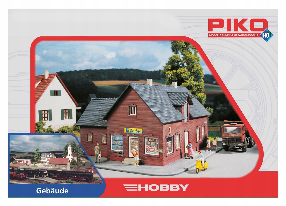 Obchod s potravinami Edeka H0 1:87 budova pro železniční maketu