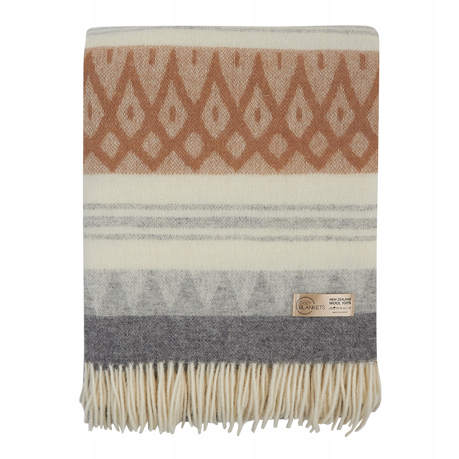 Koc Wełniany cieply miękki 100% wełna pled koce 190x220 Cozy Blankets