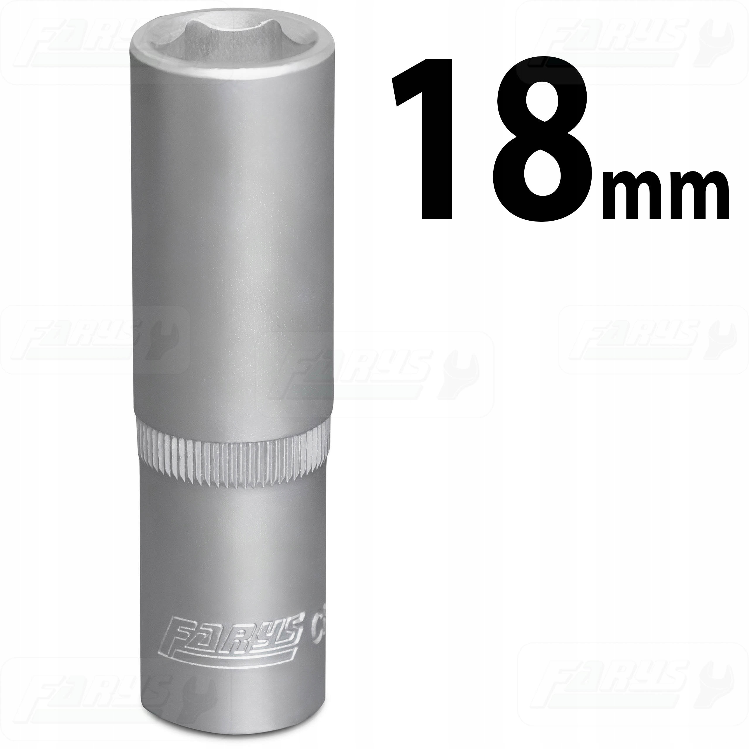Nasadka 18mm 1/2" Sześciokątna Długa 6-kątna CrV Mocna Farys FR1245