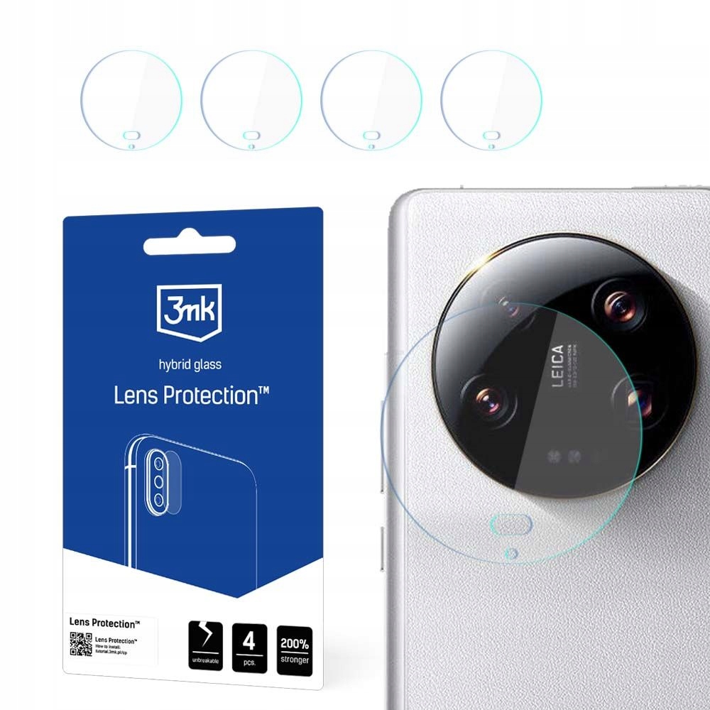 4x Szkło na obiektyw aparatu do Xiaomi 14 Ultra 3mk Lens Protection