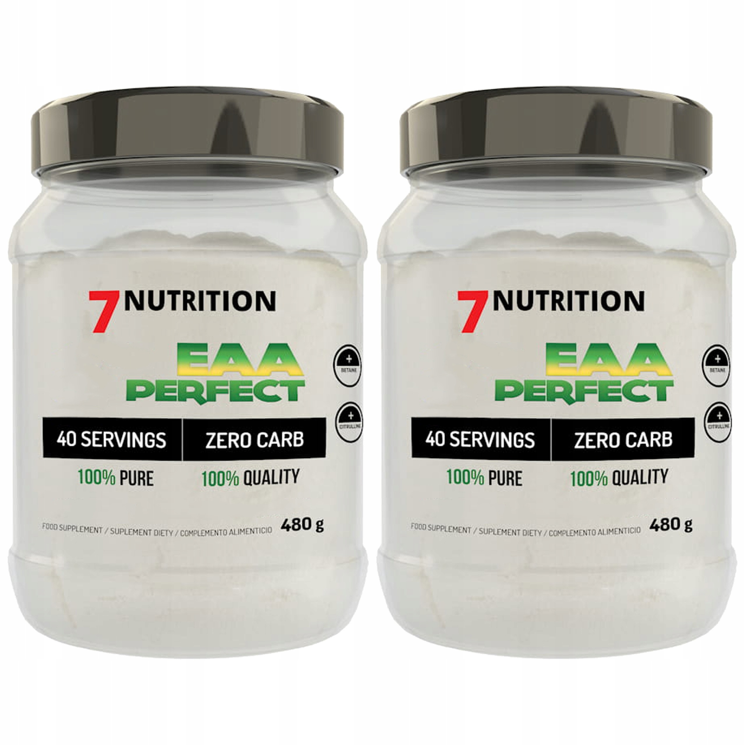 2x 7NUTRITION Eaa Perfect 480 g Aminokyseliny Bcaa Síla