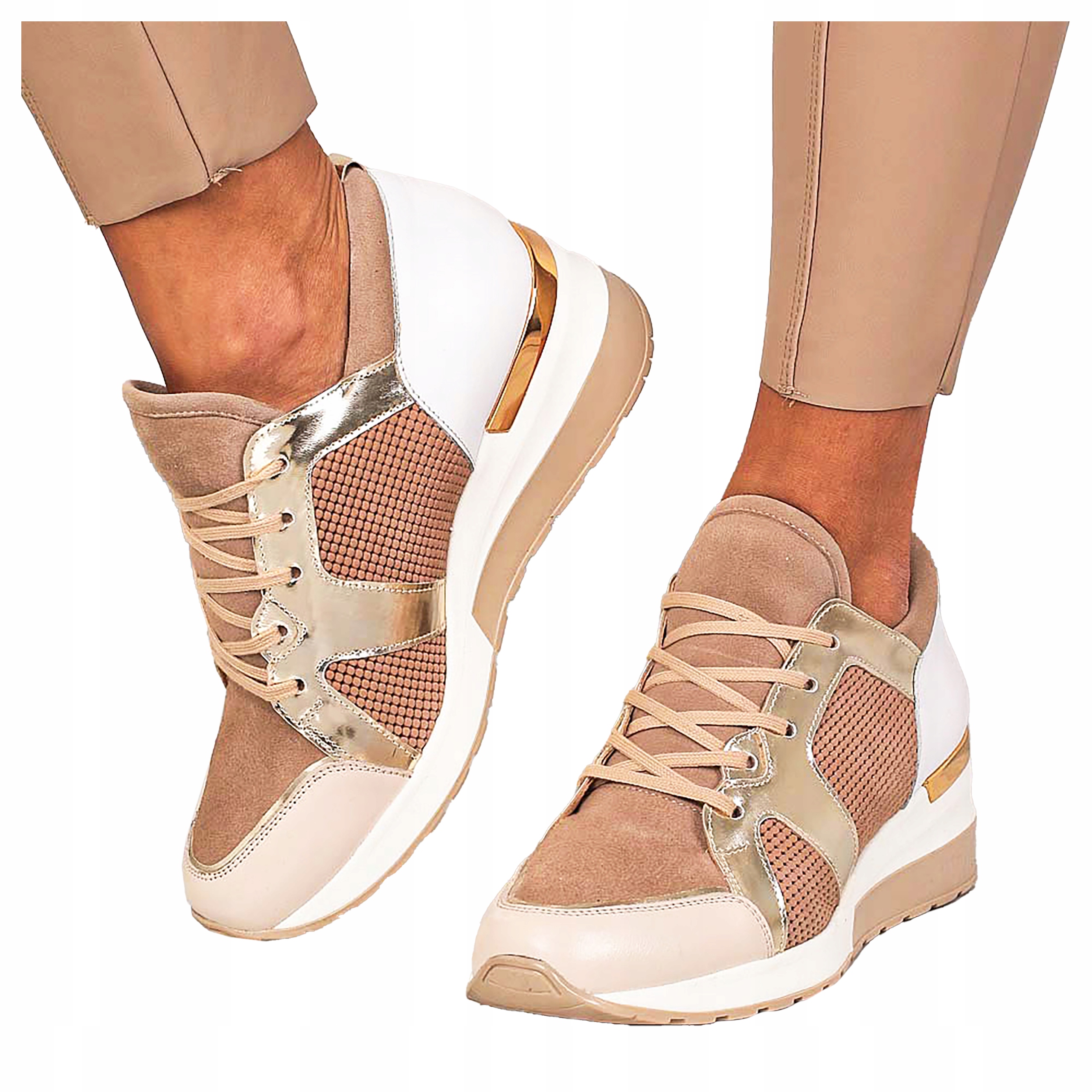 Kožené Tenisky Na Klínku Sportovní Obuv velikost 39