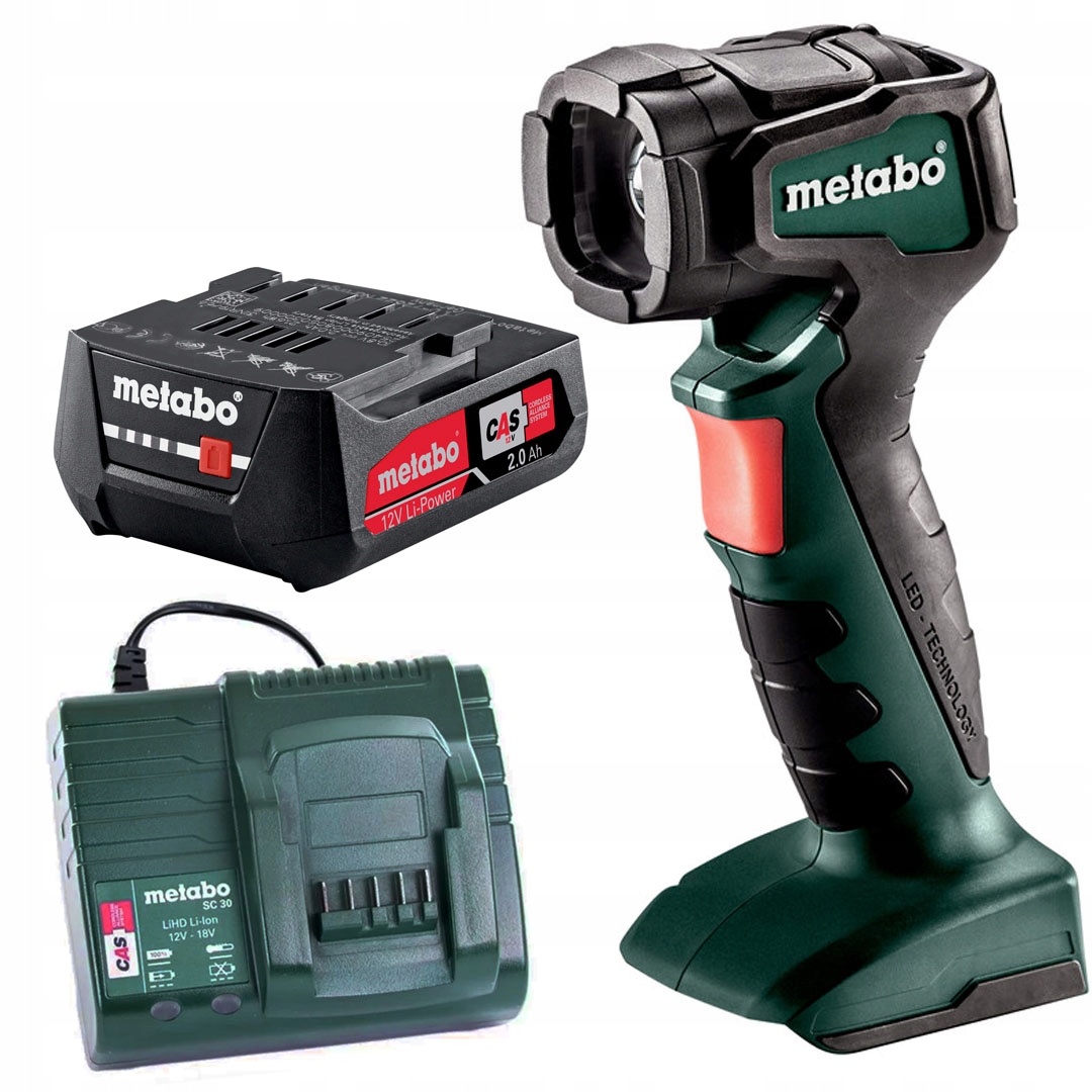 baterka Metabo 600788000 12 V Led 210 l 12 nastavení hlavy 2 Ah nabíjačka