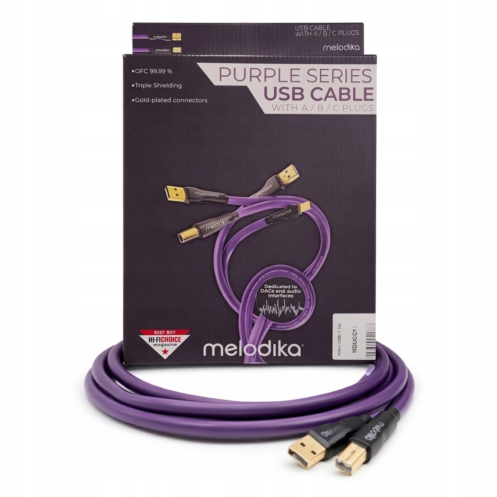 Kabel Usb A-b Melodika MDUAB15 Do Dac Ploterów Urządzeń Medycznych 1.5m