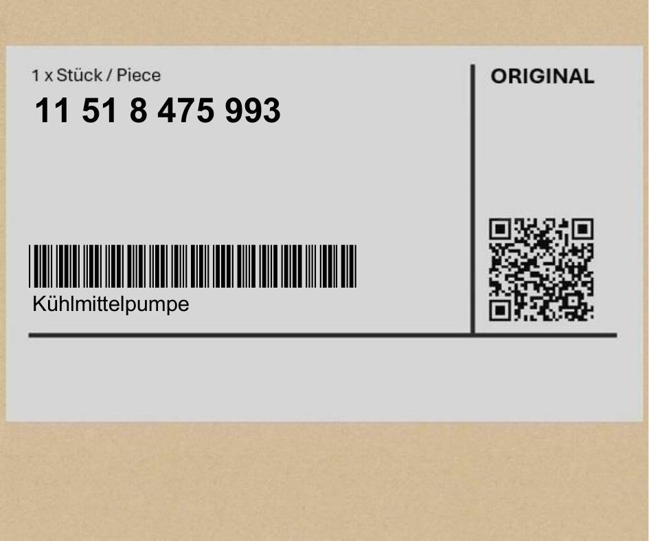 Pompa czynnika chłodzącego BMW 2 G42 3 G20 G21 4 G22 G23 G26 5 G30 G31 6 G3