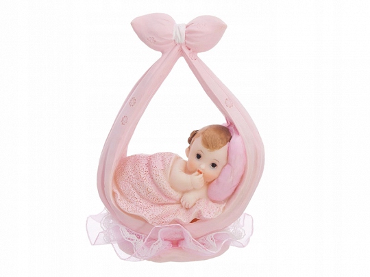 

Figurka Dziewczynka w chuście różowa 11cm Chrzest