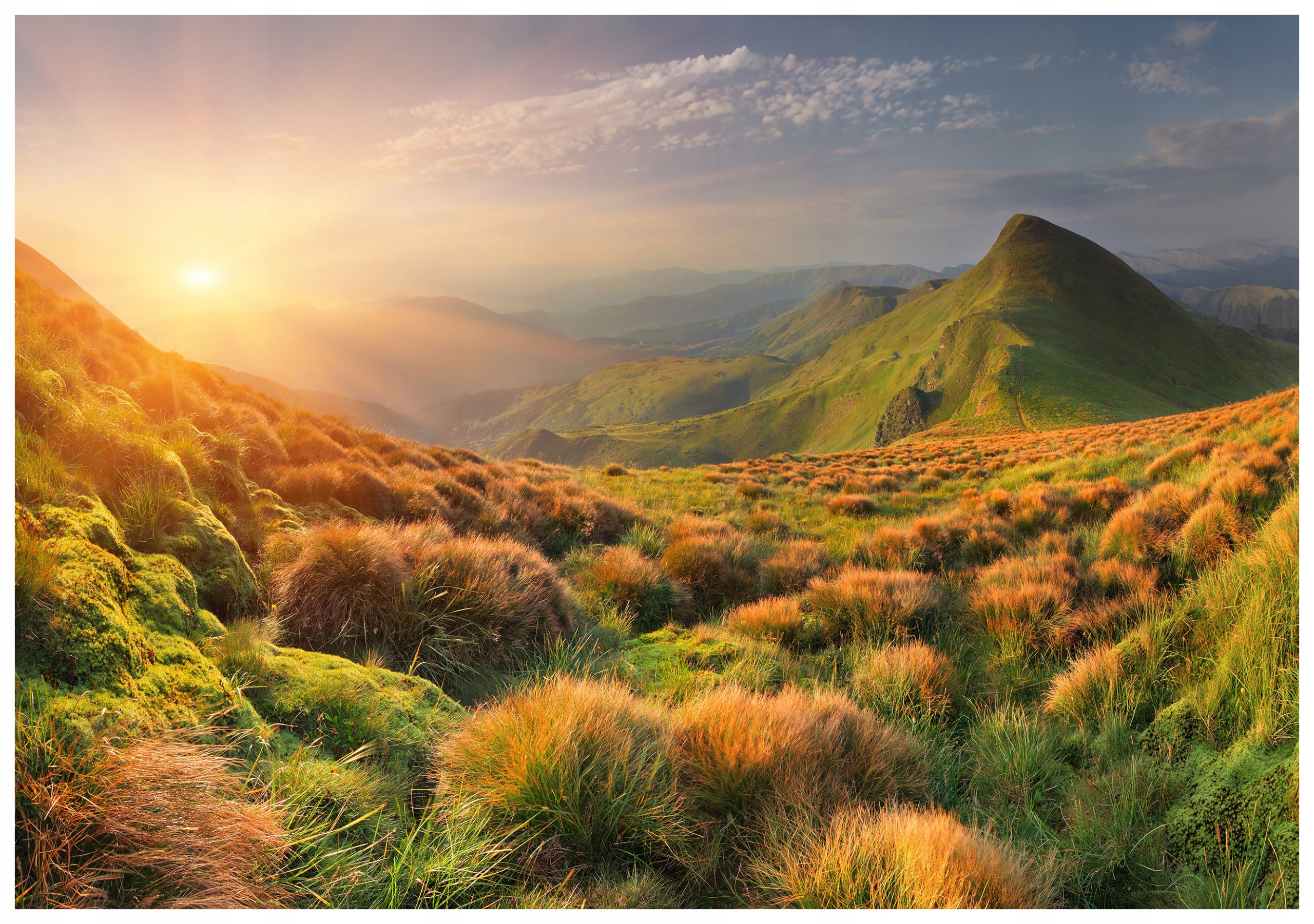 Vliesová fototapeta Horská dolina slnečná krajina 368x254 lepidlo