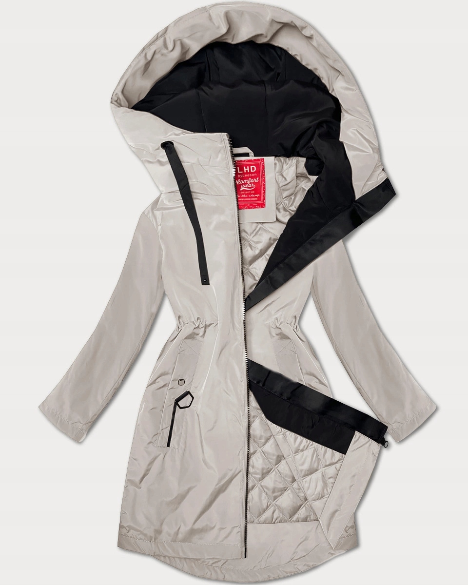 Bunda S S Kapucí 24589 Světle Béžová XXL (44)