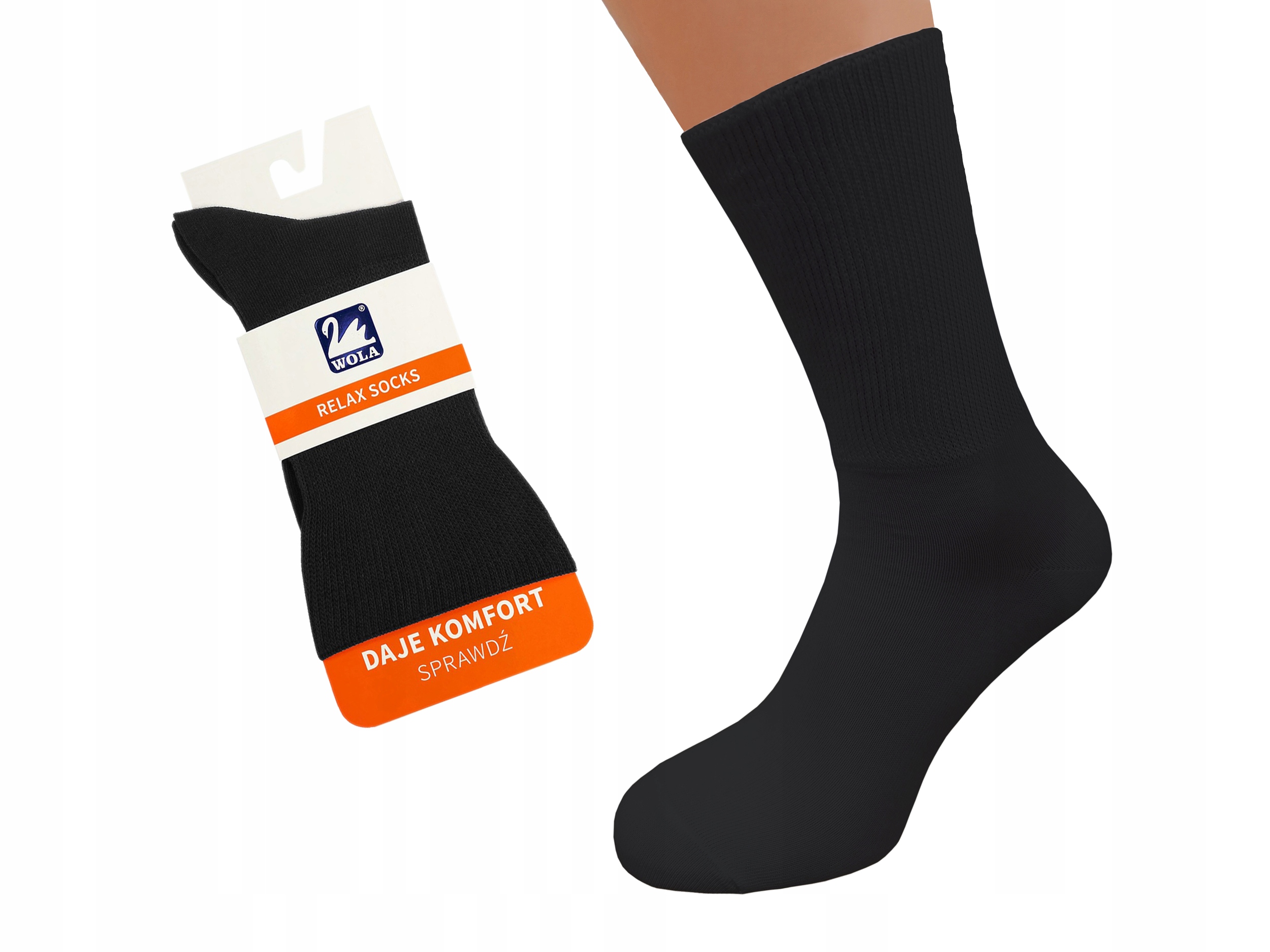 

Skarpetki Wola bawełniane Relax, black G95, 42-44