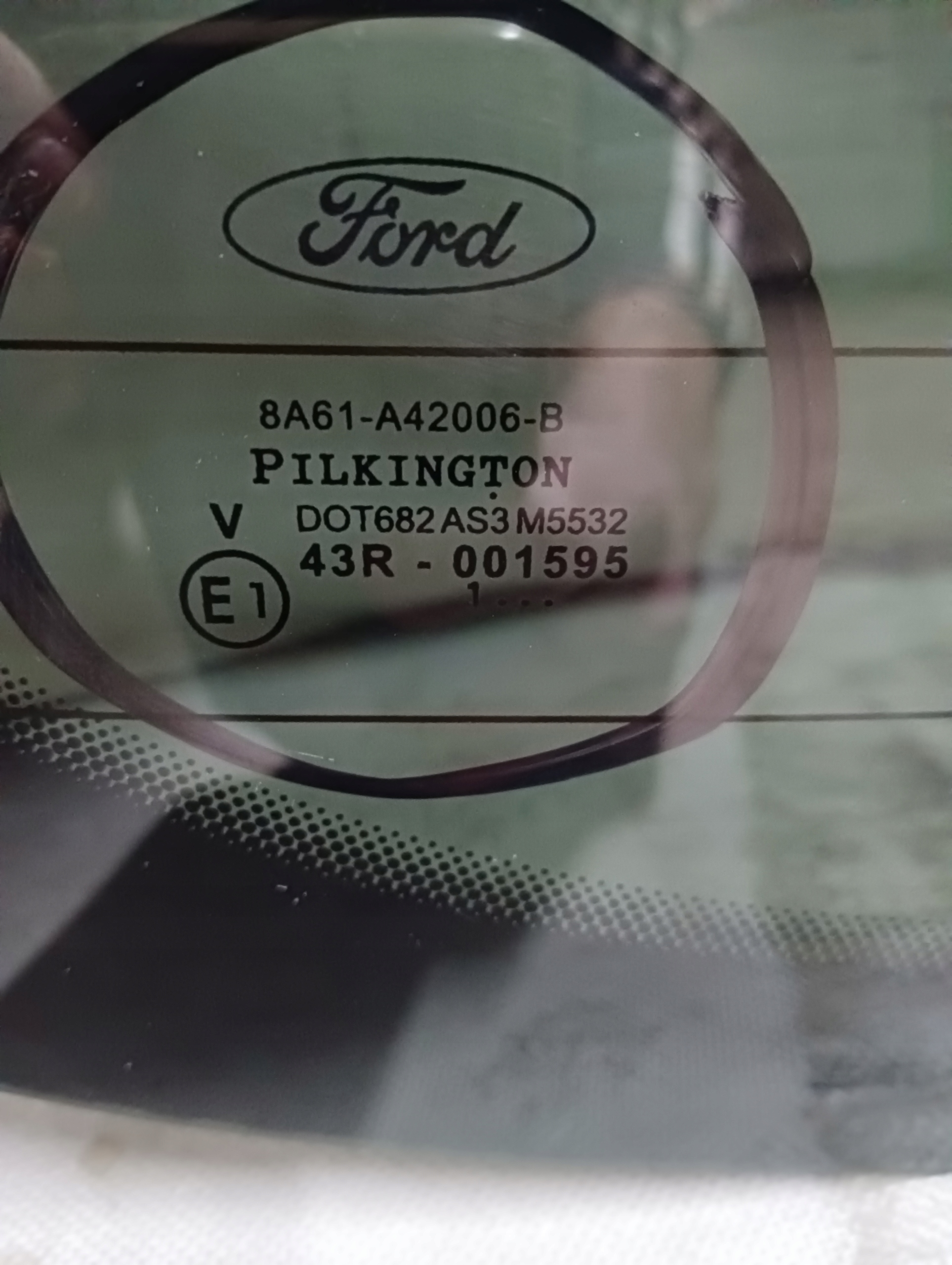 SZYBA TYLNA FORD FIESTA MK7 HB (2008-2017) AS3- CIEMNA ORYGINAŁ Numer katalogowy części 0015954