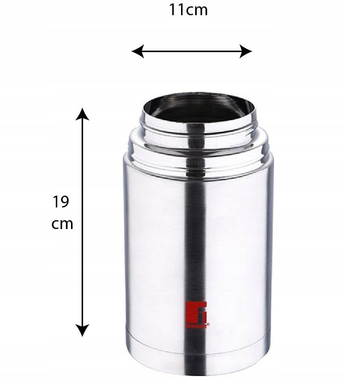 Termos na lody z szerokim otworem 1000ml Kolor dominujący srebrny