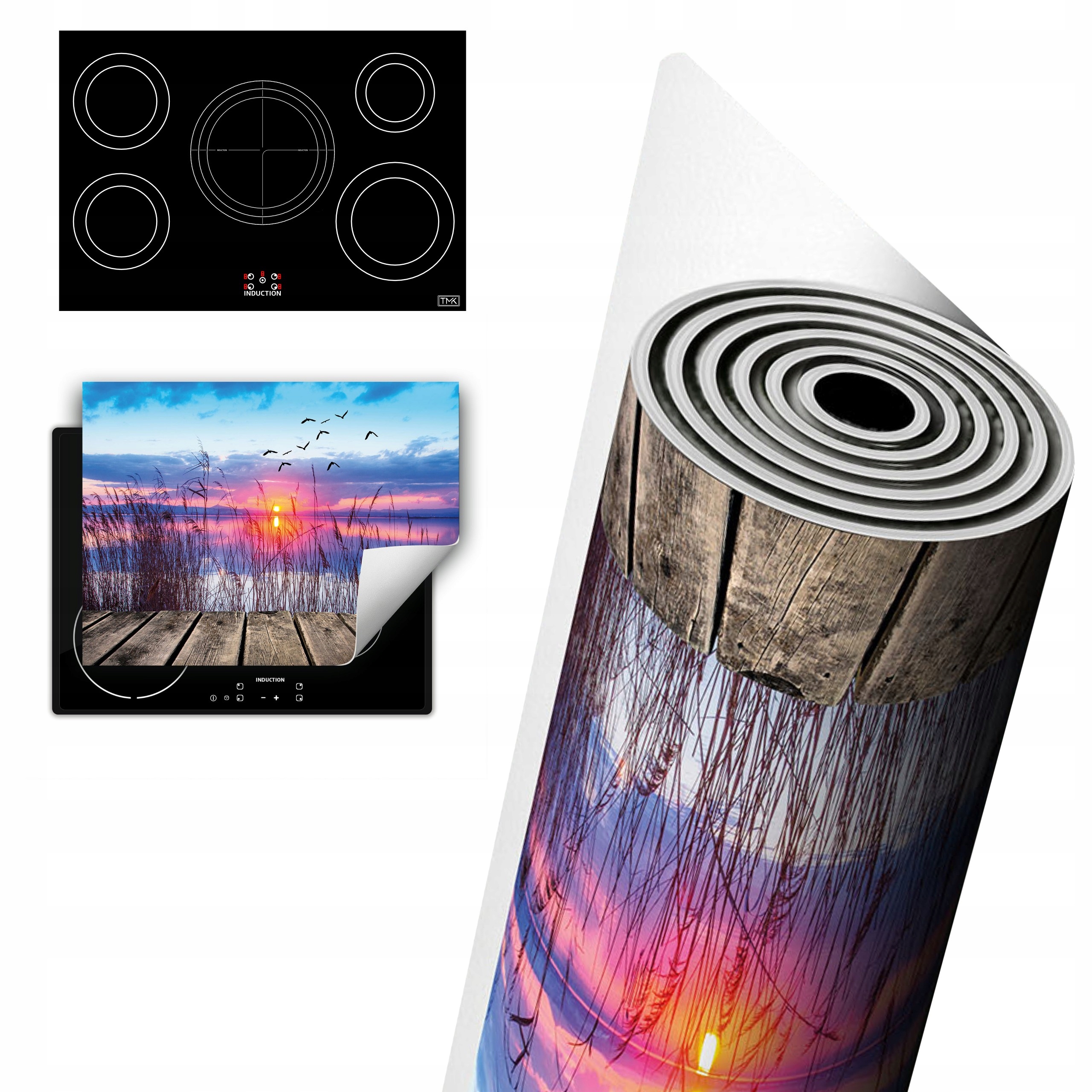 Vinylová Ochrana Na Indukci Pracovní Deska 80x52 nebe krajina