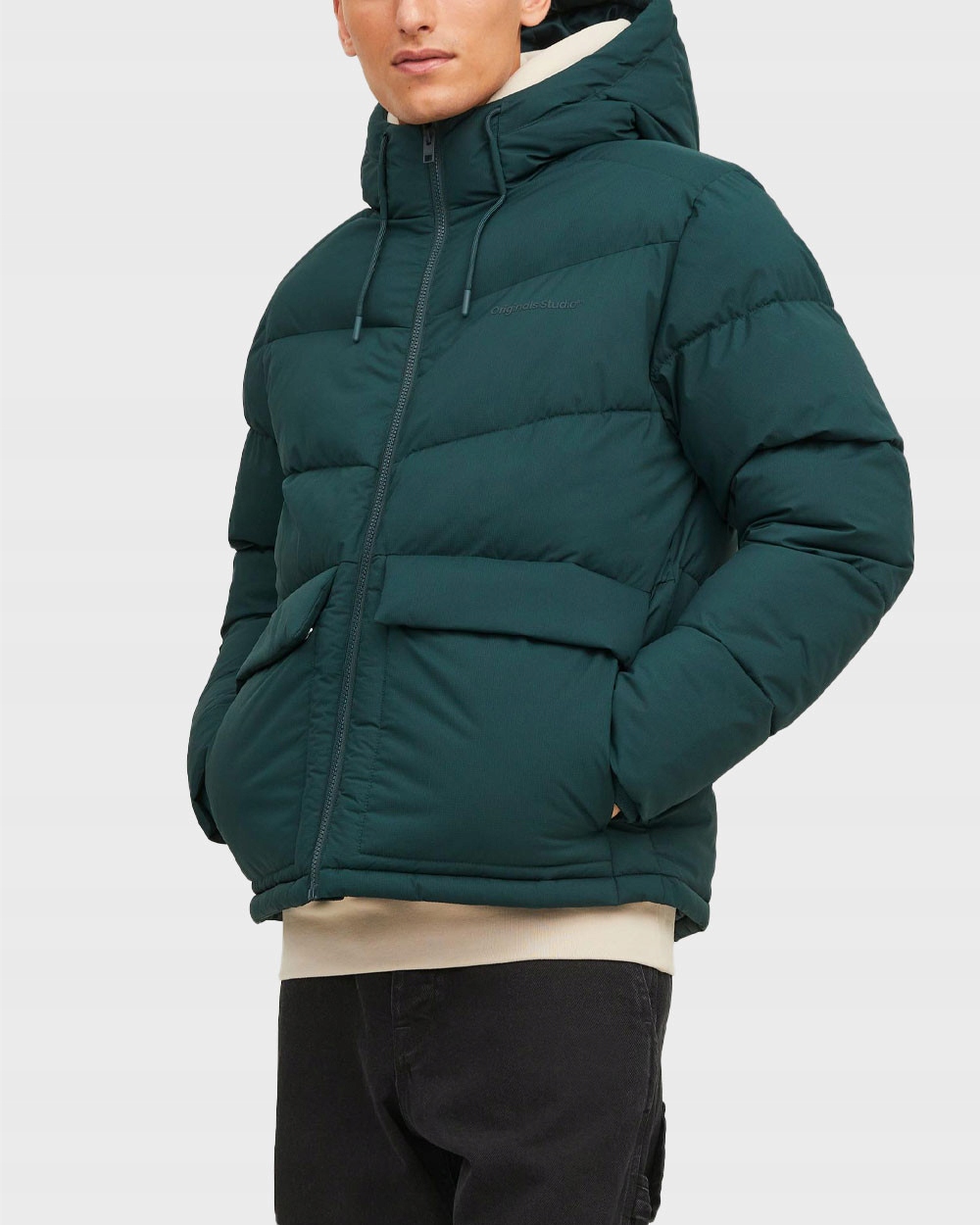Jack&jones Pánská Zimní Bunda S Kapucí K Bokům L 7CA