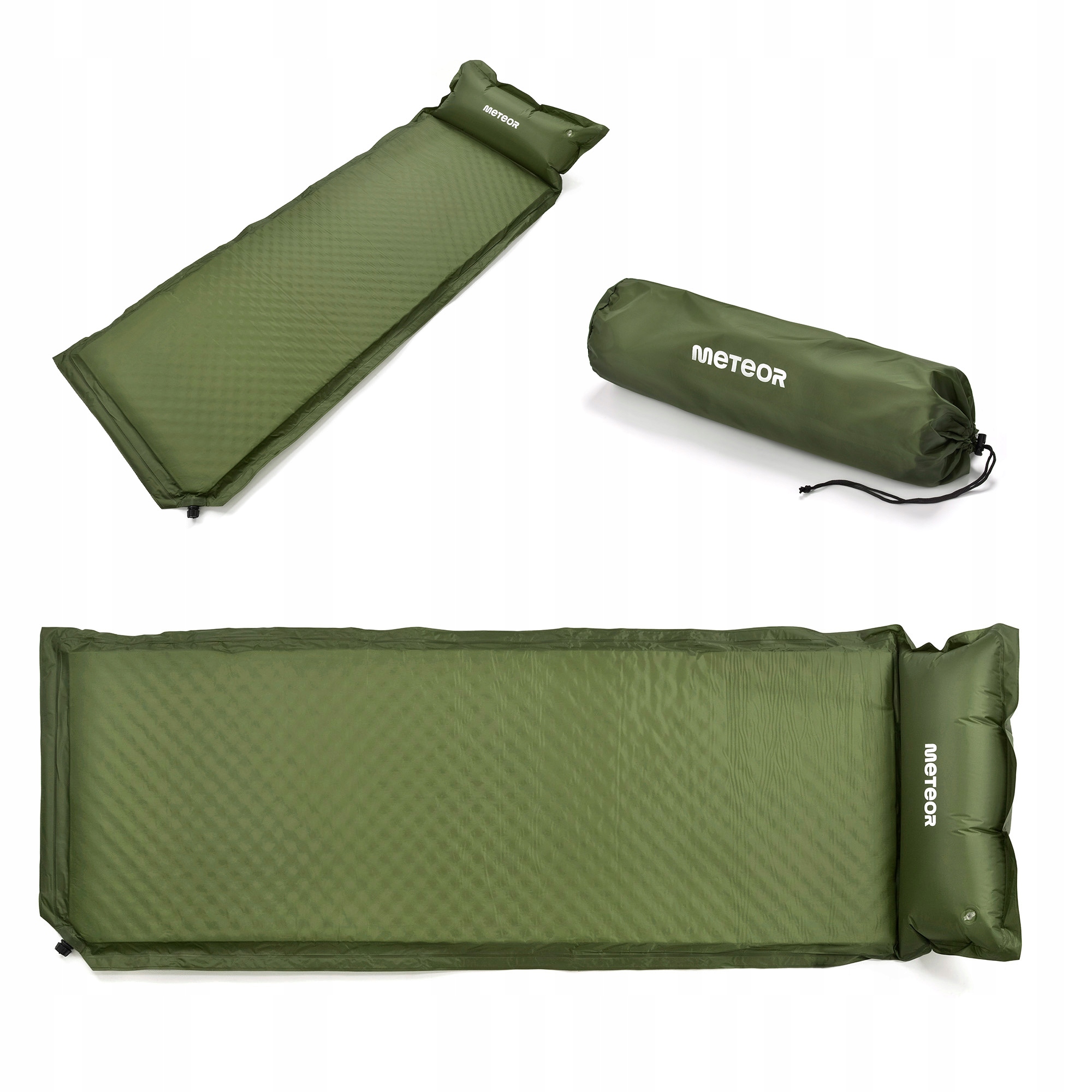 Samonafukovací Podložka Matrace Karimatka Nafukovací Meteor 188x66x3,8 s polštářem