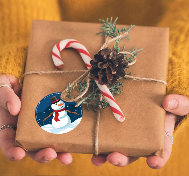 NAKLEJKI ŚWIĄTECZNE WESOŁYCH ŚWIĄT OZDOBNE NA PREZENTY ŚWIĘTA ZESTAW 24 SZT Typ naklejka