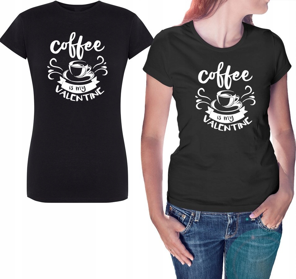 

Koszulka damska Coffee czarna 2XL