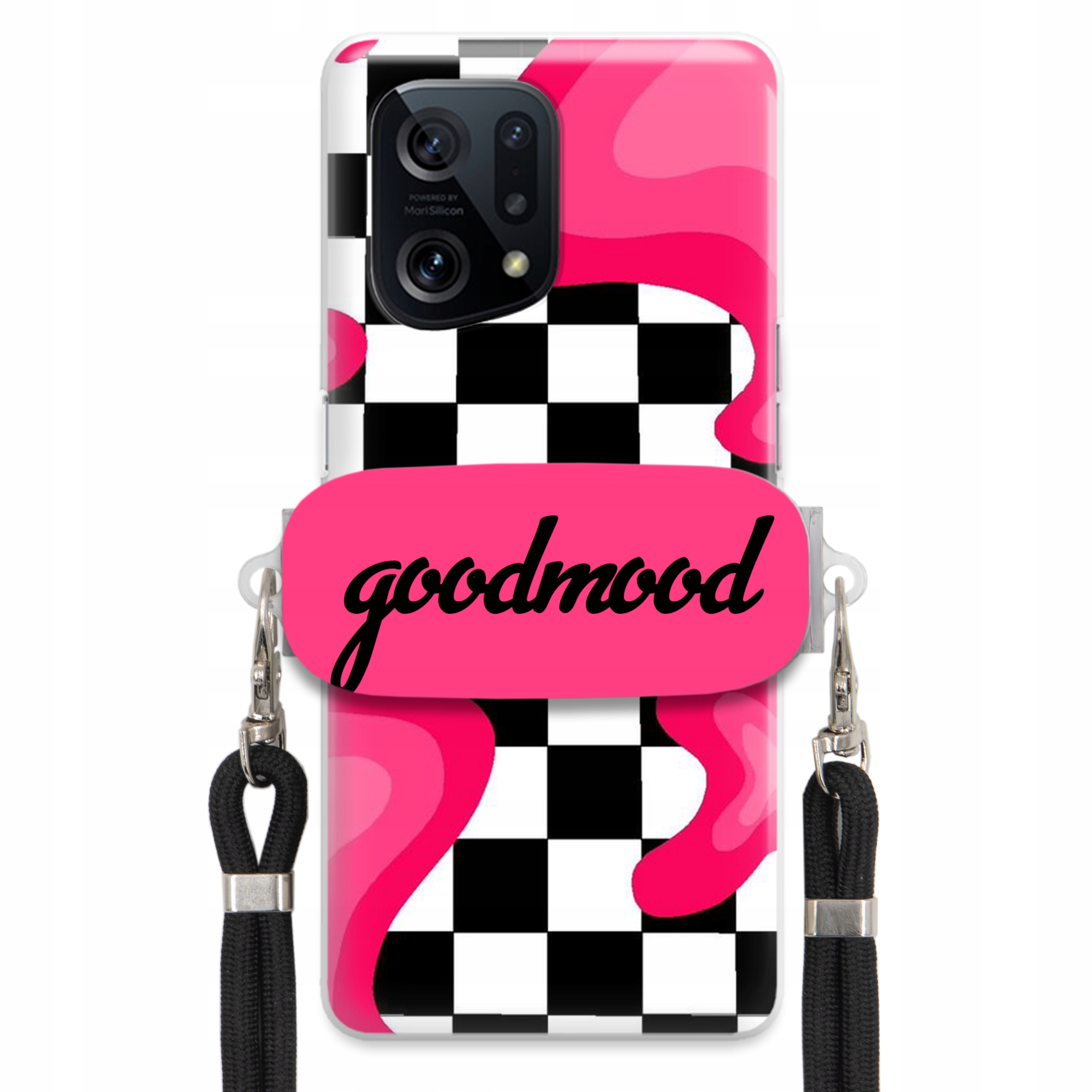 Puzdro Na Oppo Find X5 Sada Case Držiak Vodítko Čierne Pre Teenagerov Splash