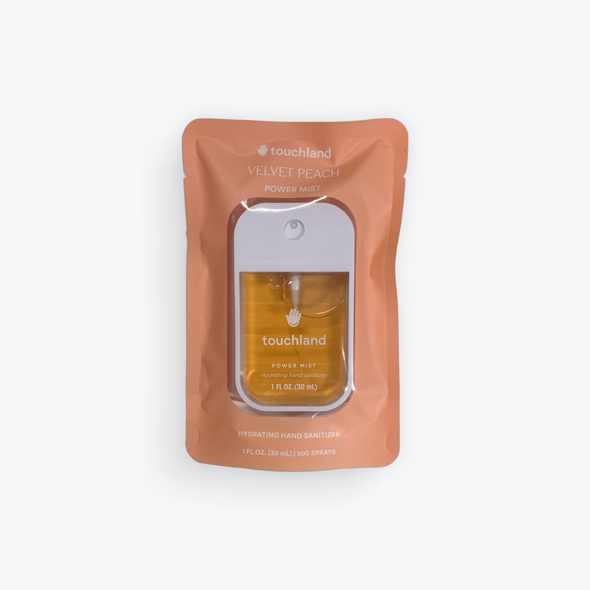 Touchland Power Mist Velvet Peach – Nawilżający Spray do Rąk (30ml) USA