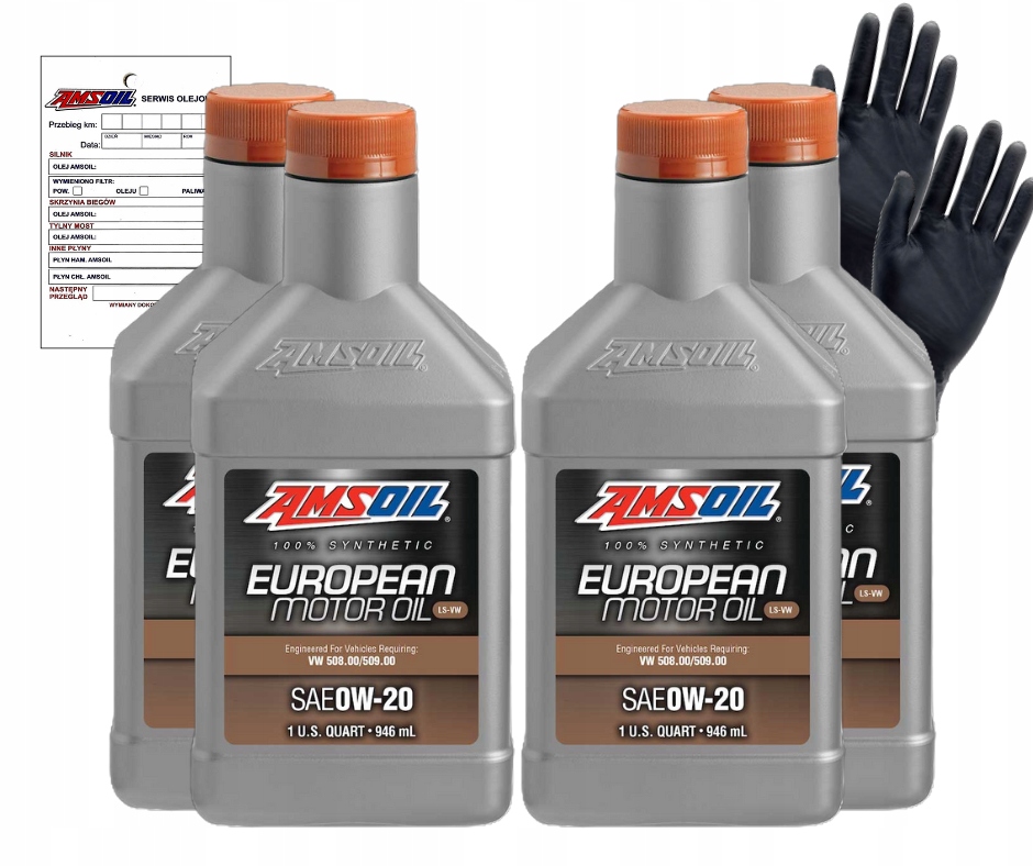 Motorový olej Amsoil European Motor Oil 0W20 Ls-vw 0,946 l, sada 4 ks