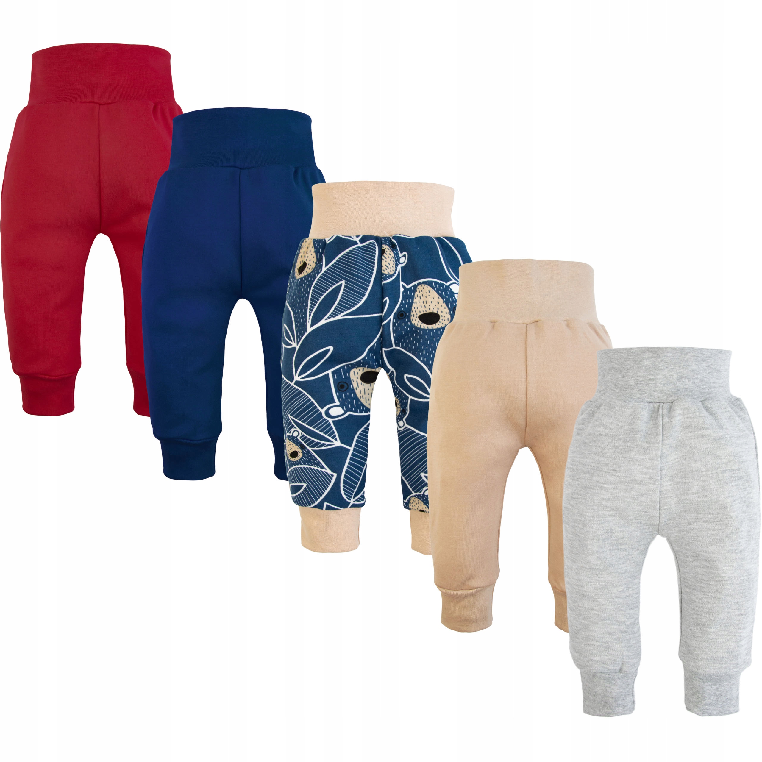 5-pak SPODENKI BEZUCISKOWE DZIECIĘCE bawełniane DELIKATNE DLA BRZUSZKA 98