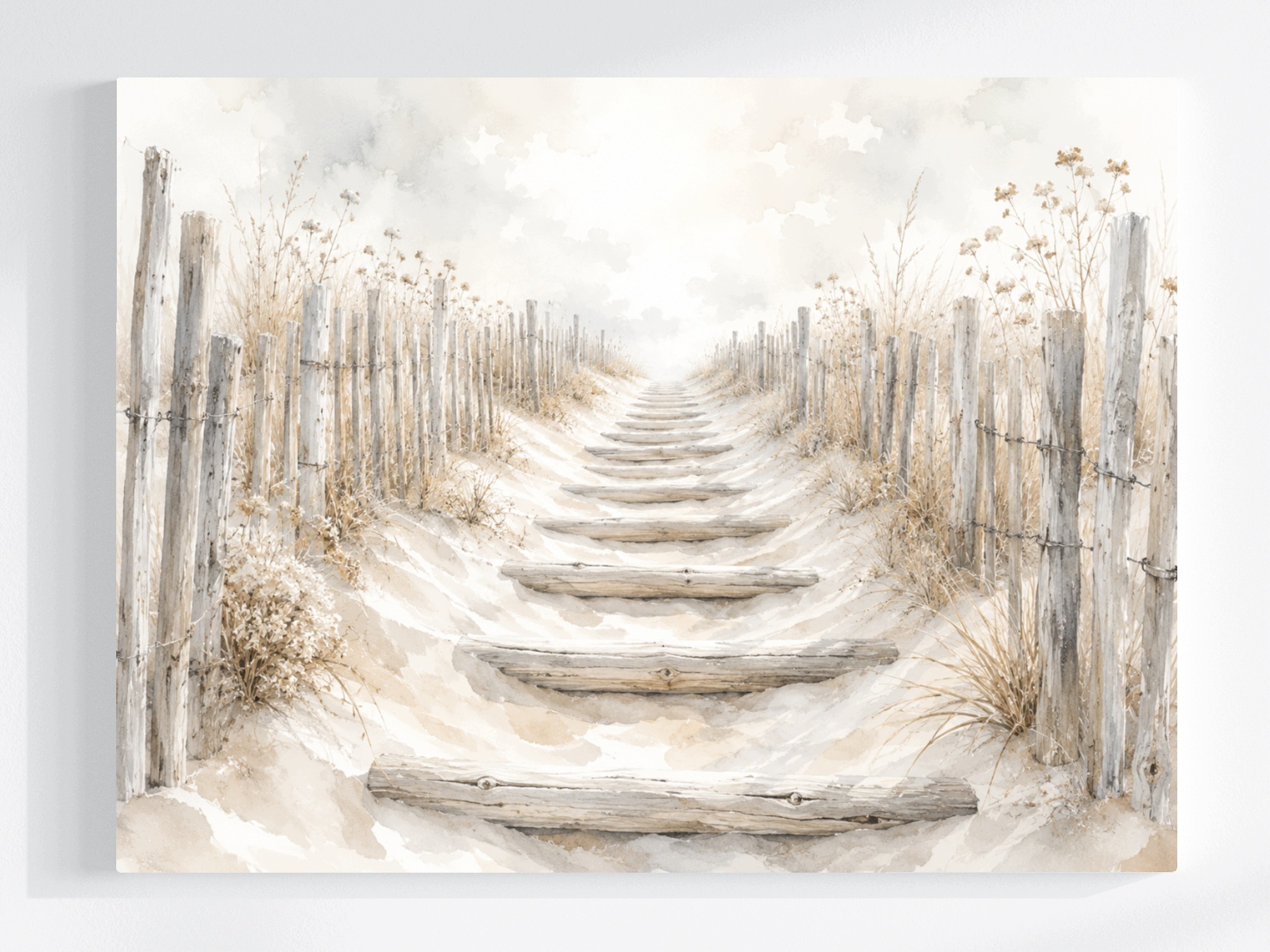 Obraz Na Plátně Canvas Pohled Stezka Schody Duny Pláž Písek Boho 80x60