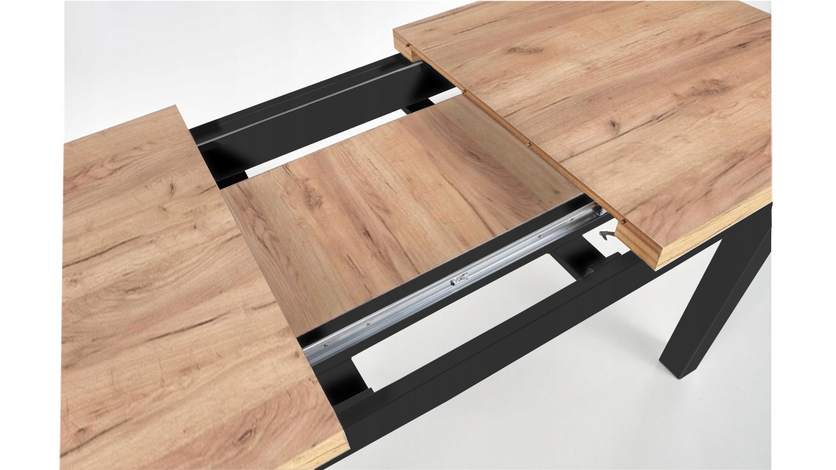 Prostokątny Stół Rozkładany TIAGO 140/220 x 80 x 76 Dąb Craft Funkcje rozkładany