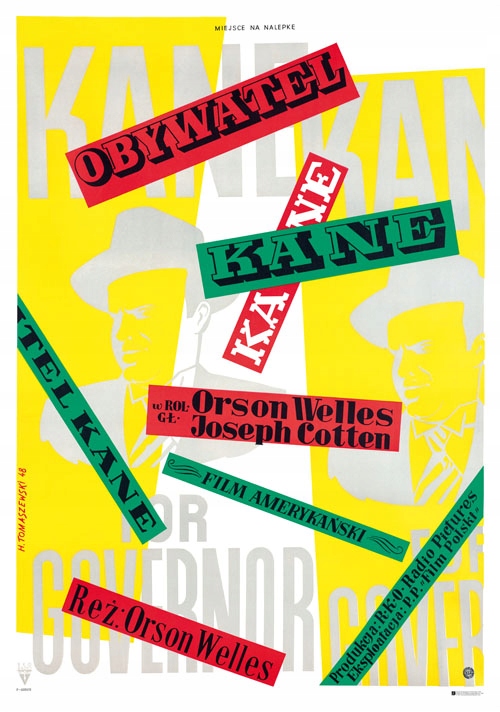 OBYWATEL KANE Orson Welles Plakat filmowy klasyka! Marka inna