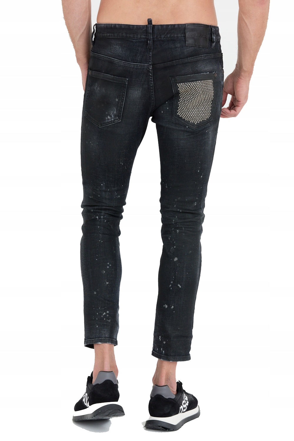 DSQUARED2 RING STUDS WASH SKATER JEANS 54 džínsy