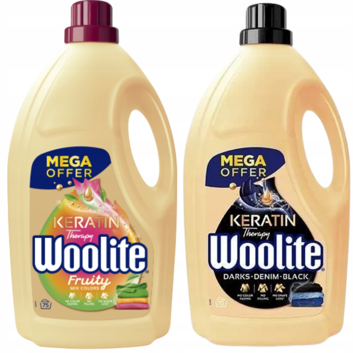 Levně Woolite Tekutý Prostředek Na Praní Prádla Barva Černá mix Vůní Keratin Therapy