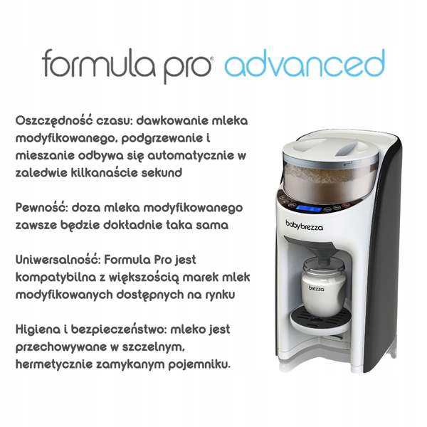 Baby Brezza Formula Pro Advanced ekspres do mleka dla dzieci Kolor dodatkowy biały