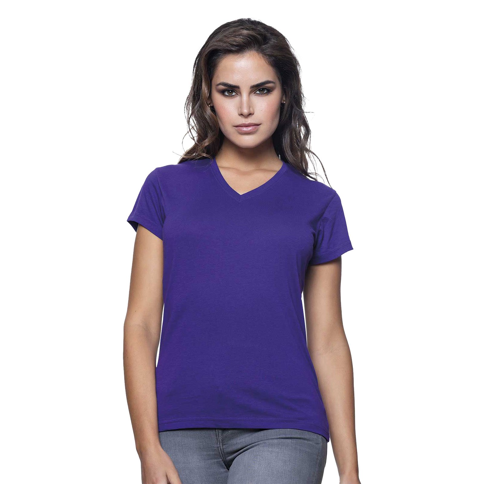

Tshirt damski bawełniany V-neck Comfort Jhk S