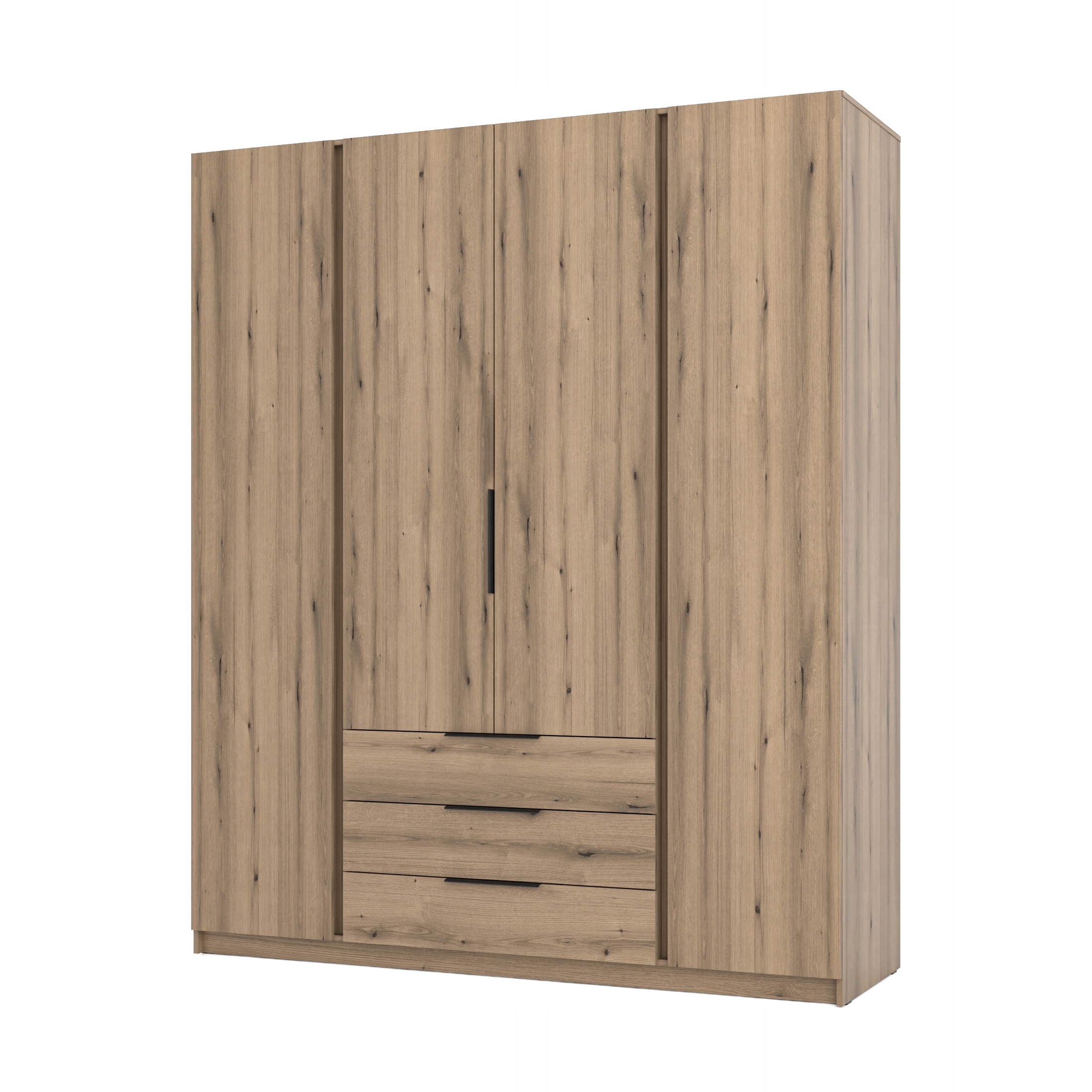 Skříň 4-dvéřová 200 x 239 cm s zásuvkami Roma Dub Evoke+ Dub Evoke|O-SOFA