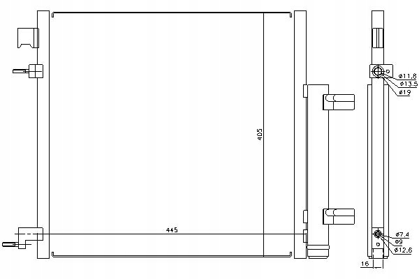 Nissens Kondenzátor Klimatizace Chevrolet Spark 1.0