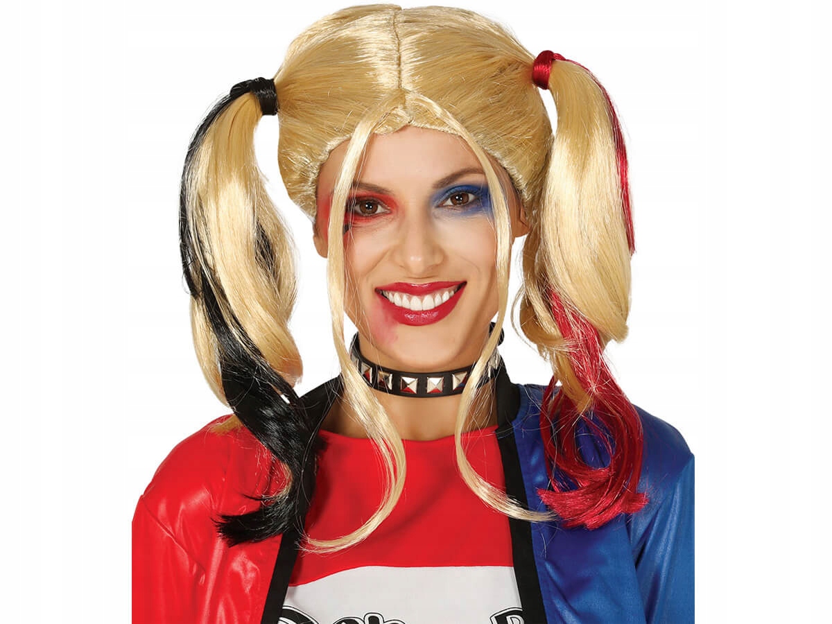 Парик A'la Harley Quinn с хвостиками